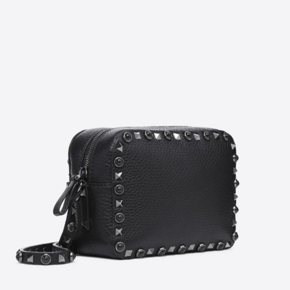 Valentino Black Studded Crossbody Bag
